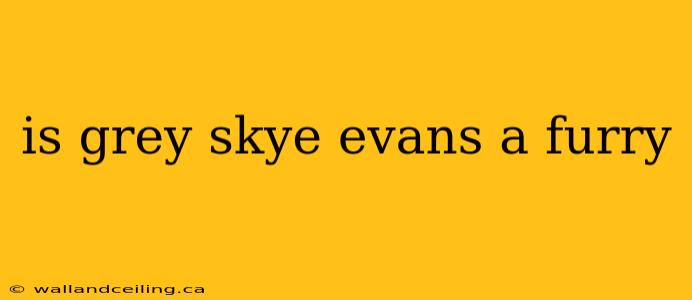 is grey skye evans a furry